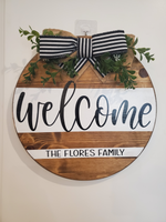 Personalized "Welcome" Sign