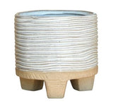 RAMOS HORIZONTAL STRIPE CACHEPOT, STONEWARE - 2 sizes available