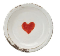 Distressed Terracotta Dish with Heart