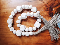 Handmade Natural Wood Chunky Bead Garland