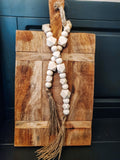 Handmade Natural Wood Chunky Bead Garland