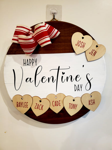 Personalized Valentine's Day Door Sign