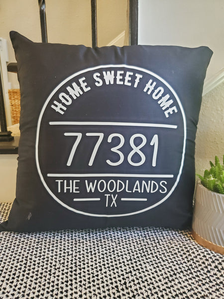 Personalized "Home Sweet Home" Pillow Cover