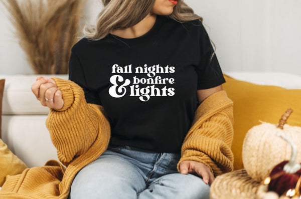 "Fall Nights & Bonfire Lights" Tee