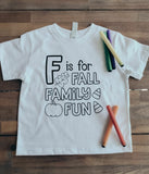 Color Yourself Fall T-Shirt (with Washable Markers)