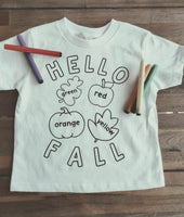 Color Yourself Fall T-Shirt (with Washable Markers)