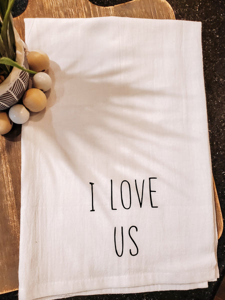 Tea Towel - "I Love Us"