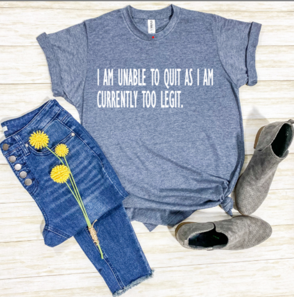 "Too Legit" Tee (Heather Navy)