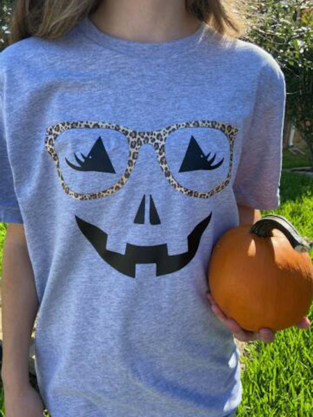 "Cheetah Glasses Pumpkin" tee